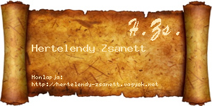 Hertelendy Zsanett névjegykártya
